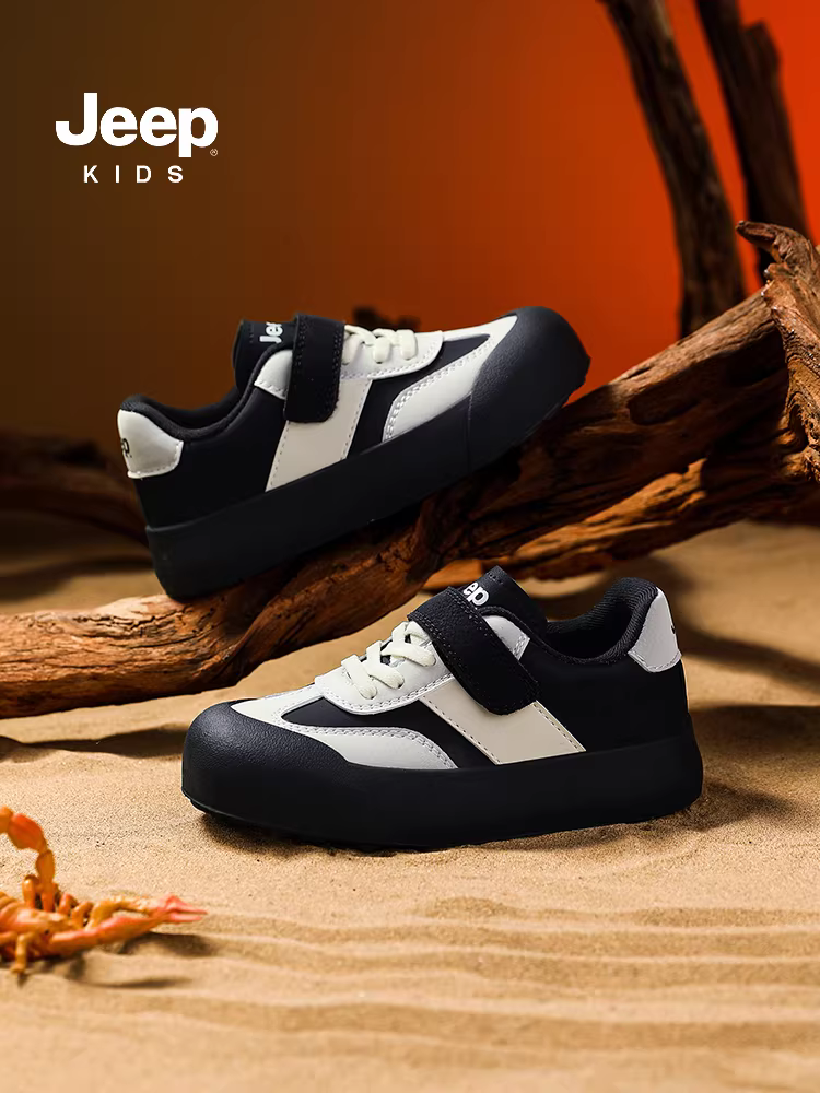 Giày thể thao trẻ em Jeep, kiểu thấp, chống trơn, mùa thu, giày bệt, mẫu mới xuân thu 2024, giày tập luyện trẻ em