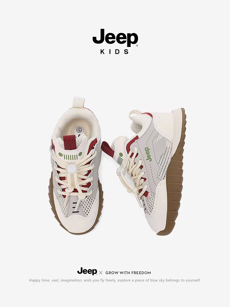 Giày thể thao lưới trẻ em Jeep 2025 kiểu mới mùa thu, giày lười, giày chạy bộ Forrest Gump cho bé trai