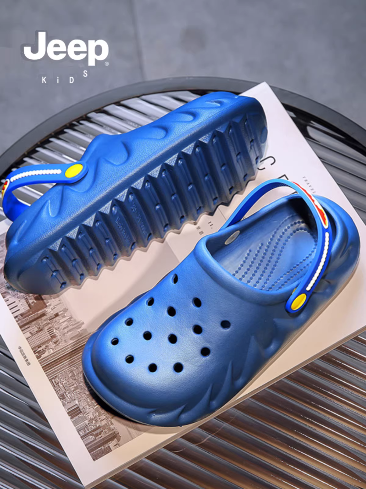 Giày trẻ em Jeep, guốc trẻ em, dép sandal bé trai, giày lười, kiểu mới hè 2025, giày đi biển đế mềm nhẹ
