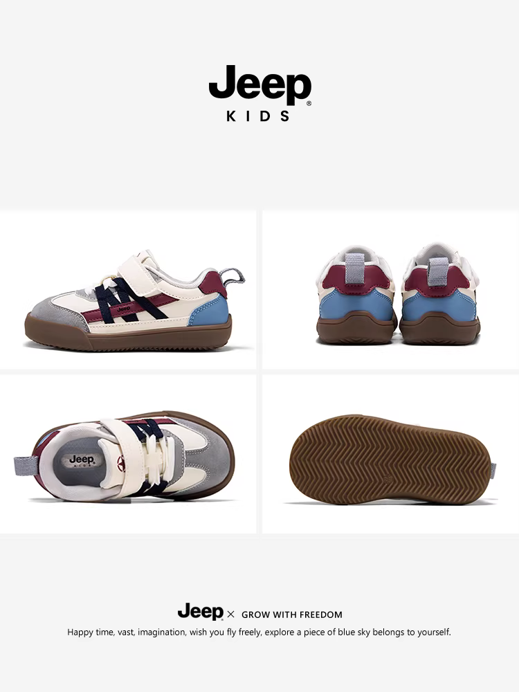 Giày trẻ em Jeep, giày thể thao trẻ em, giày thể thao cổ thấp cho bé trai, giày thể thao đế mềm chống thấm nước mới 2025 dành cho bé gái