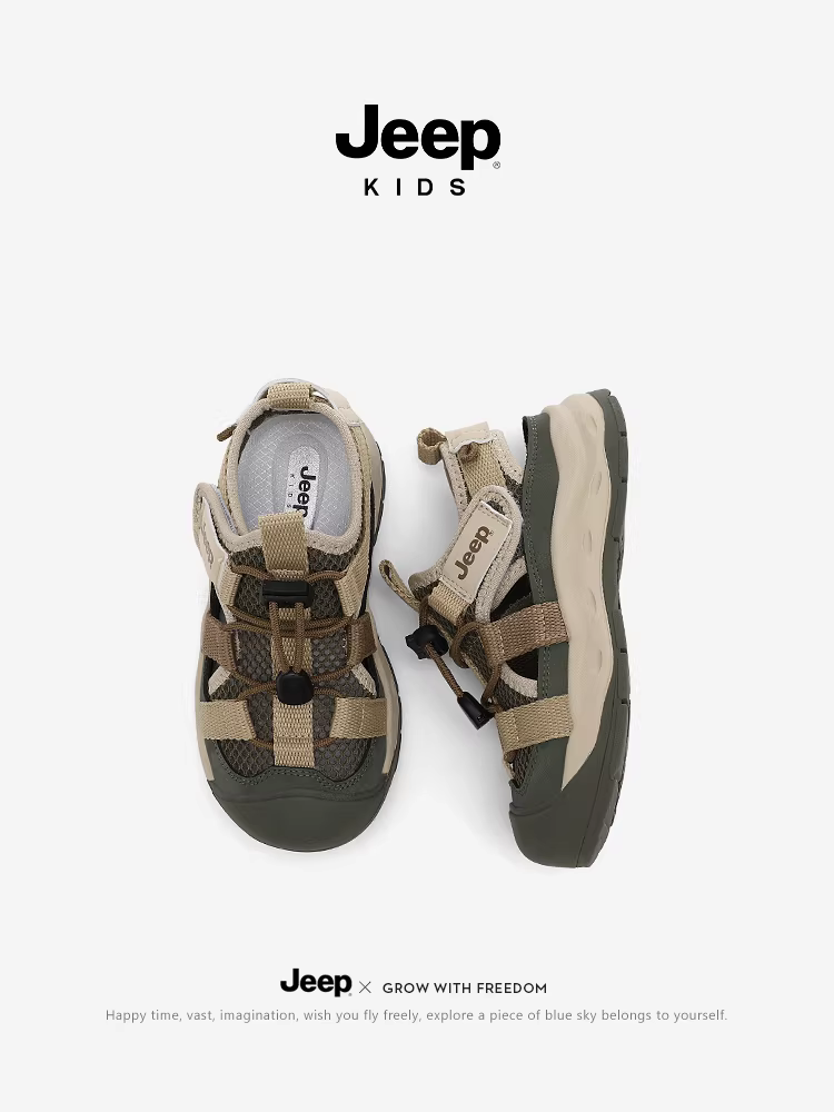 Dép kín mũi trẻ em Jeep, giày bé trai mùa hè 2025, giày nước bé gái, giày đi biển, giày trẻ em thường ngày