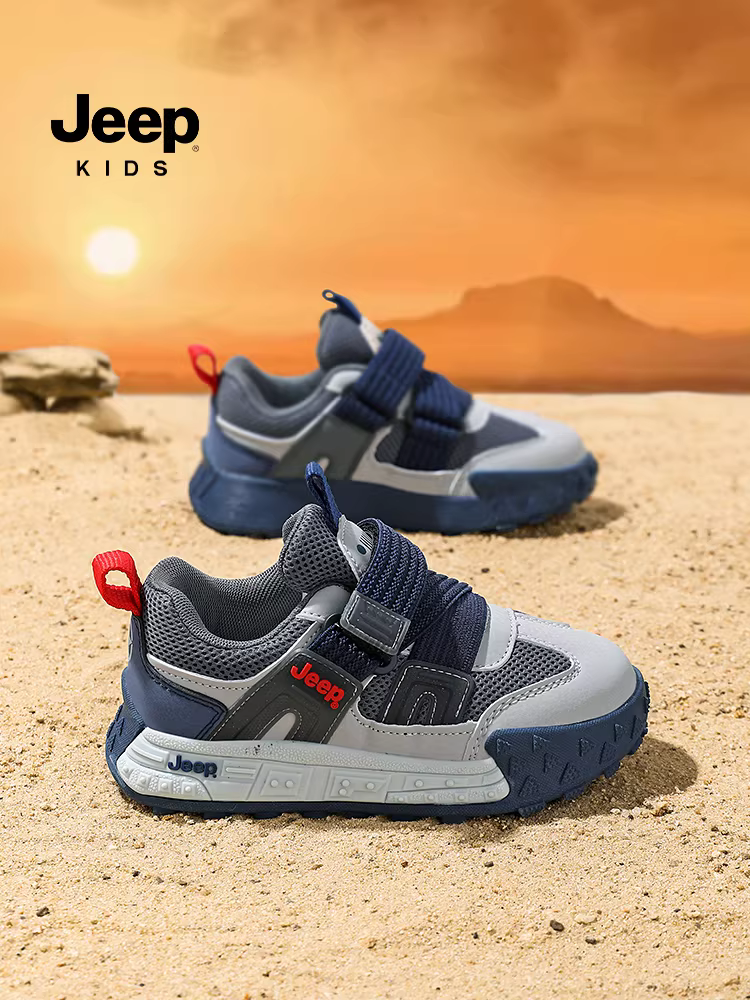 Giày thể thao trẻ em Jeep, giày leo núi ngoài trời đế mềm, giày chạy bộ nữ, giày trẻ em mùa thu mới 2025, nhẹ