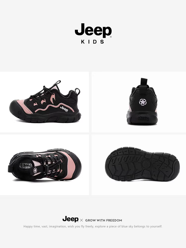 Giày thể thao nam Jeep có lót lông cừu, giày chạy bộ mùa đông, giày đi bộ chống trượt, mẫu mới 2025, giày cotton hai lớp cho trẻ em cỡ vừa và lớn.