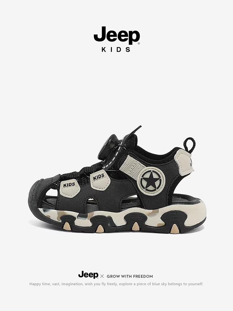 [Giảm giá] Dép kín mũi cho trẻ em Jeep 2025 Mẫu mới Giày đi biển cho bé gái Giày chống trượt cho bé trai
