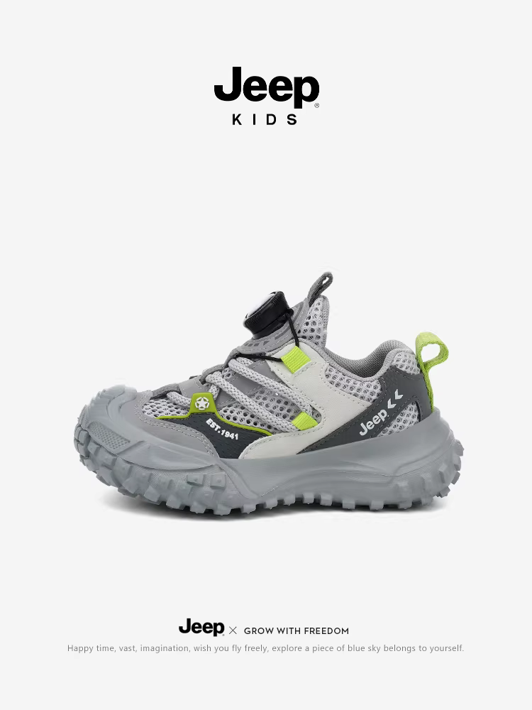 Giày trẻ em chống trượt cho bé trai Jeep, giày lưới thoáng khí đế mềm nhẹ, giày thể thao trẻ em mùa hè mới 2025 dành cho bé gái