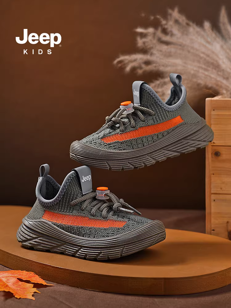 Giày thể thao nam trẻ em Jeep mùa xuân thu, kiểu lười, chống trơn trượt, giày chạy bộ mới 2024, nhẹ, dành cho trẻ em