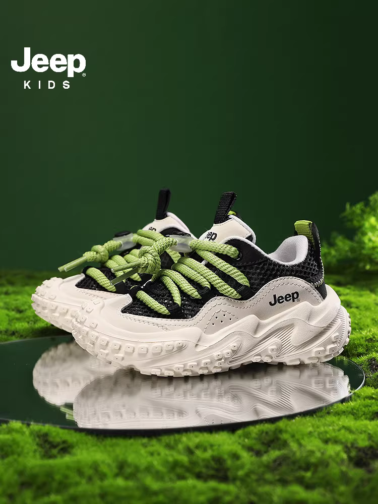 Giày trẻ em Jeep, giày thể thao thoáng khí cho bé trai, mẫu mới hè 2024, giày chạy bộ trẻ em nhẹ, giày sneaker bố cho bé gái