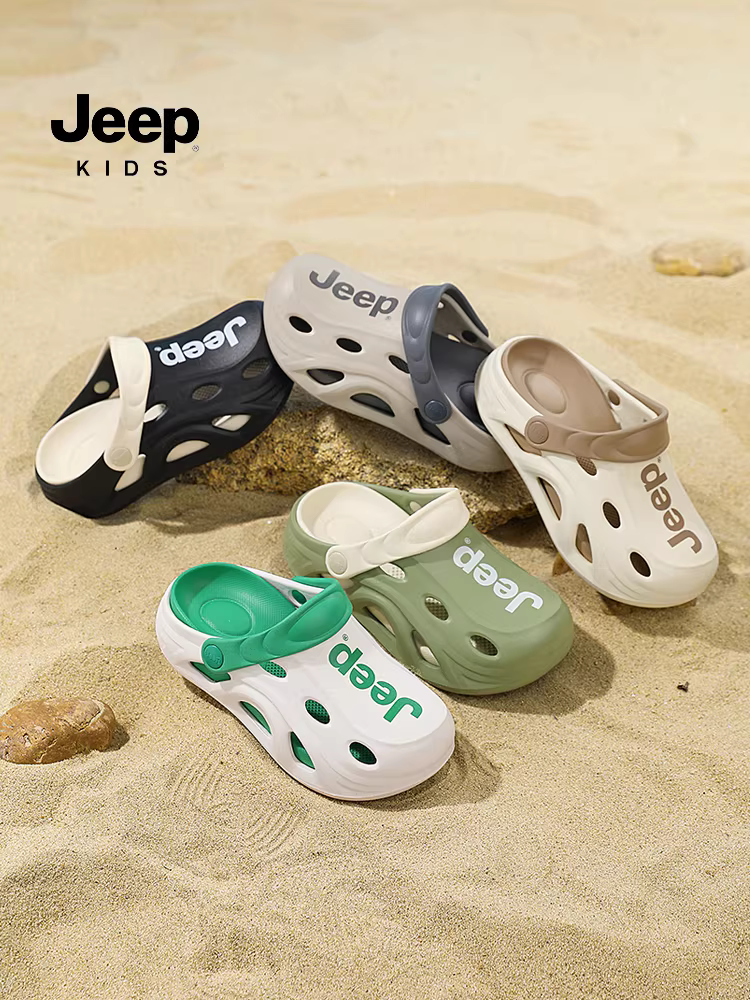 Dép trẻ em Jeep mùa hè 2025 mẫu mới chống nước, mũi kín, chất liệu EVA, chống trơn trượt