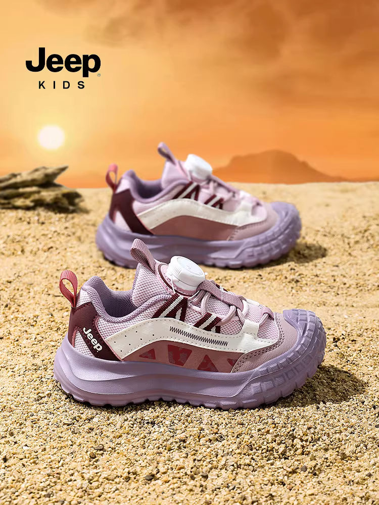 Giày thể thao lưới trẻ em mùa thu kiểu dáng năng động dành cho bé gái, giày bố thời trang mới 2025, giày đi bộ đường dài cho bé gái