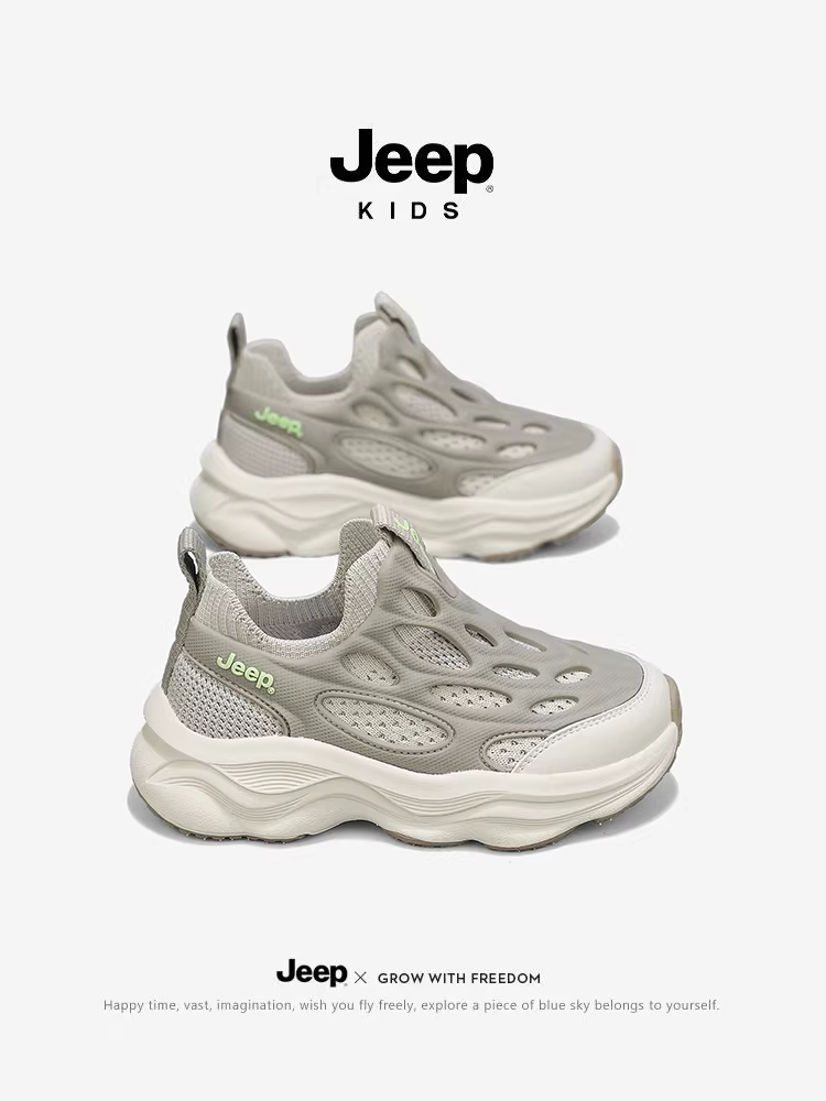 Giày thể thao lưới trẻ em Jeep kiểu mới mùa thu 2025, giày chạy bộ thoáng khí cho bé trai, giày cho bé gái mùa xuân thu