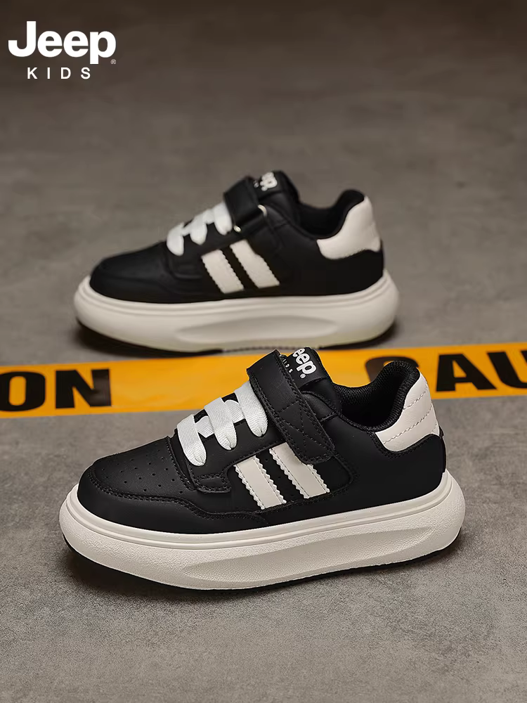 Giày thể thao trẻ em Jeep cho bé trai, giày trẻ em hình gấu trúc, kiểu mới xuân thu 2024, giày thể thao thông thường cho bé gái lớn, giày học sinh tiểu học