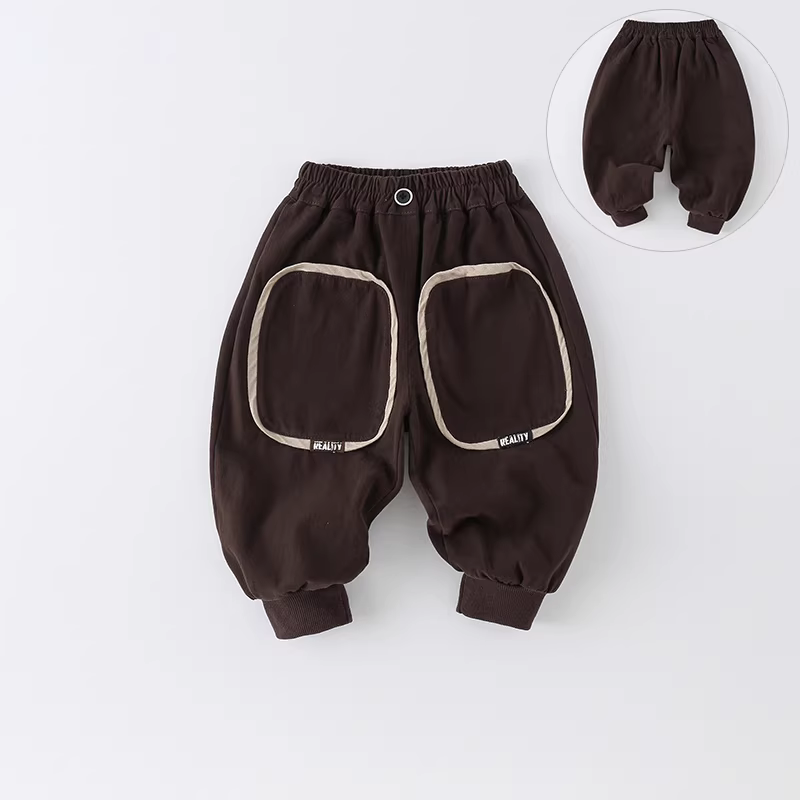 Quần jogger bé trai xuân thu 2025 kiểu Hàn Quốc mới, quần dài trẻ em thời trang, phong cách năng động