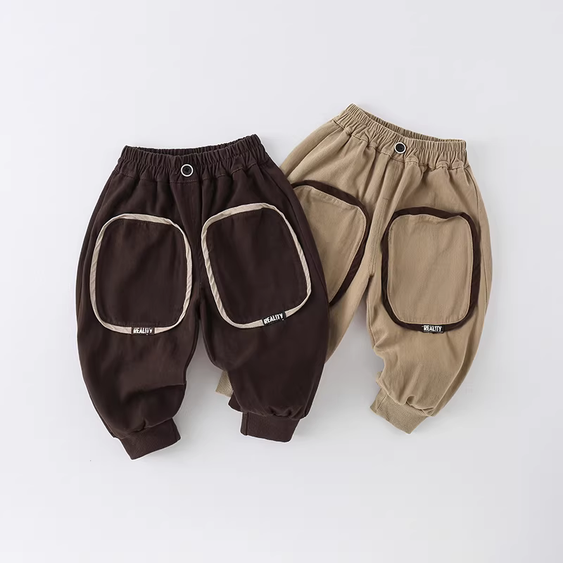 Quần jogger bé trai xuân thu 2025 kiểu Hàn Quốc mới, quần dài trẻ em thời trang, phong cách năng động