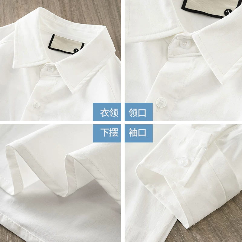 OMZM Áo sơ mi nam không nhăn kiểu Mỹ, áo sơ mi trắng dài tay mùa xuân, áo sơ mi công sở cao cấp, áo khoác thường ngày