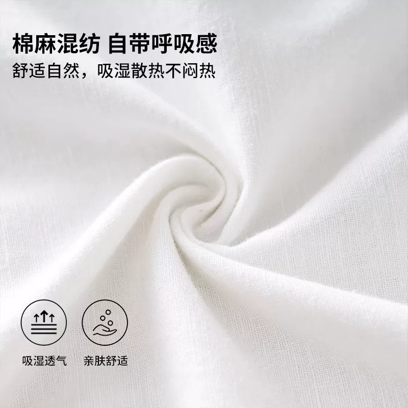 Áo sơ mi vải lanh thoáng khí kiểu Mỹ dành cho nam, tay ngắn, áo sơ mi trắng vải cotton-linen mỏng mùa hè, áo khoác thường ngày màu trơn cao cấp