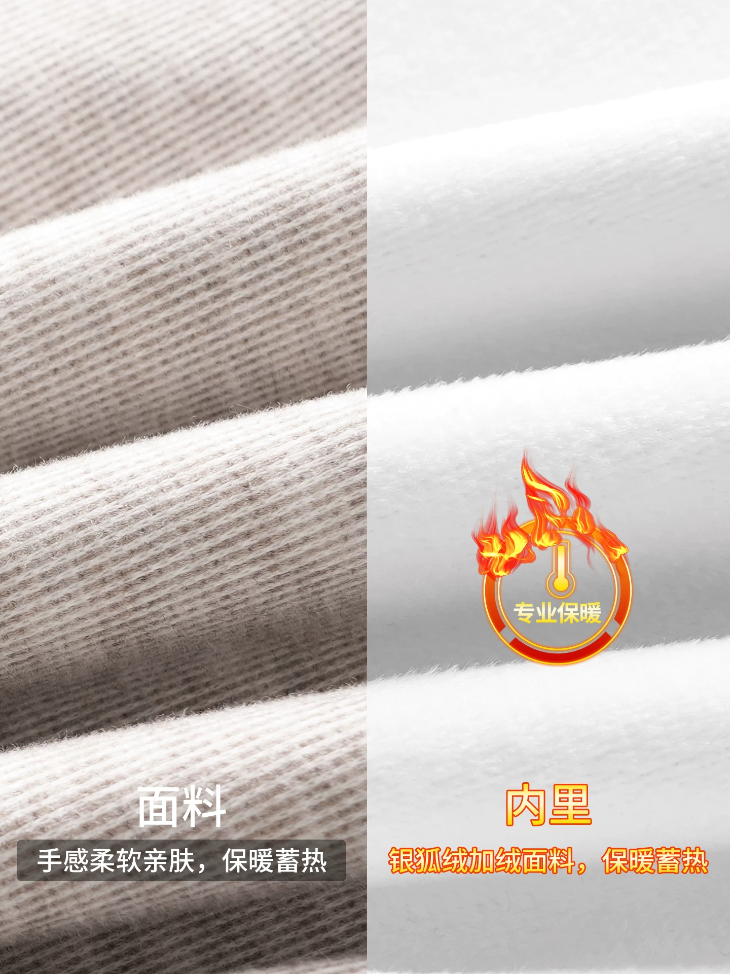 Quần ống rộng hạng nặng OMZM390G dành cho nam, quần thường ngày dày dặn lót lông cừu mùa thu đông, dáng rộng, quần ống thẳng ấm áp