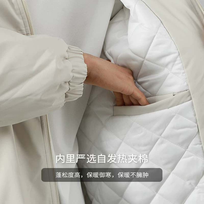 Áo khoác cotton OMZM dành cho nam, kiểu mới mùa đông 2024, áo cotton ấm lót bông, áo khoác chống gió Sanmen, Tái Châu.