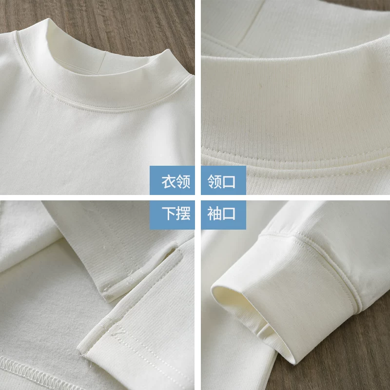 Áo lót nam chất liệu modal dày dặn 360G, áo giữ nhiệt màu trơn mùa đông, áo thun dài tay cổ lọ nửa cao.