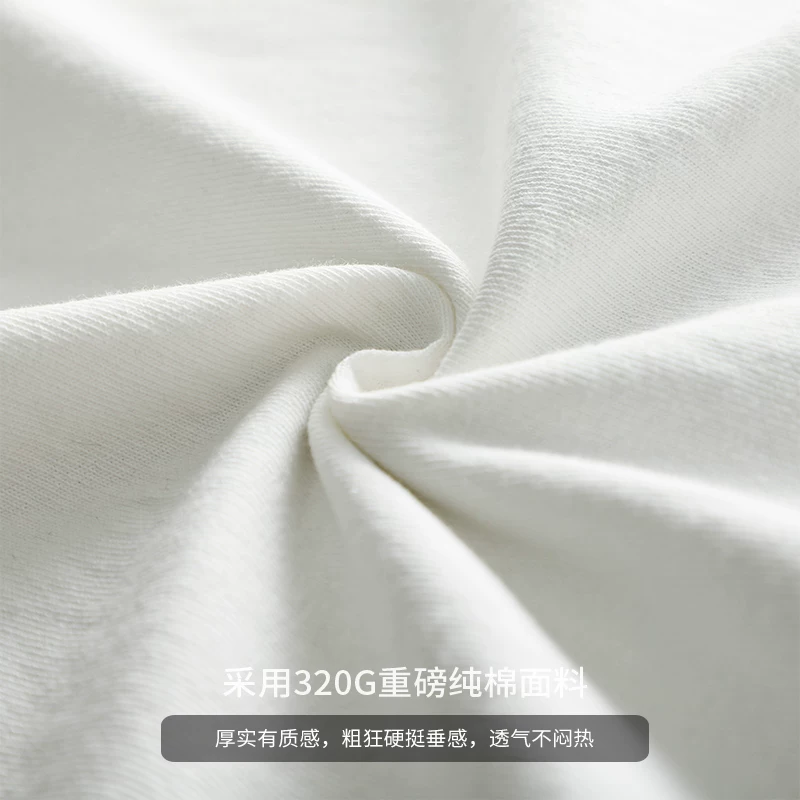 Áo thun dài tay bằng cotton nguyên chất hạng nặng 320g kiểu Mỹ dành cho nam, áo sơ mi in họa tiết đường phố cao cấp hợp thời trang mùa thu, áo len cổ tròn bằng cotton nguyên chất