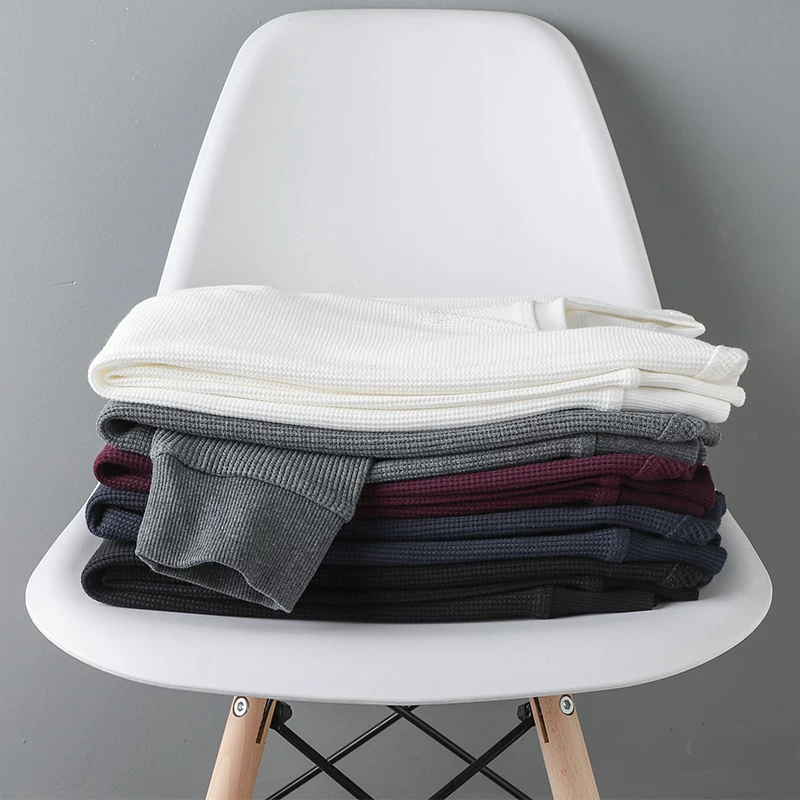 Áo len dệt kim hạng nặng kiểu Mỹ dành cho nam, áo thun cổ tròn dài tay mùa thu đông, áo khoác thường ngày mới dành cho nam