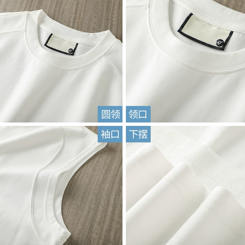 Áo vest lớp khí hạng nặng 300G phong cách Mỹ của OMZM dành cho nam, áo thể thao mùa hè lớp lót bên trong, áo thun không tay rộng rãi