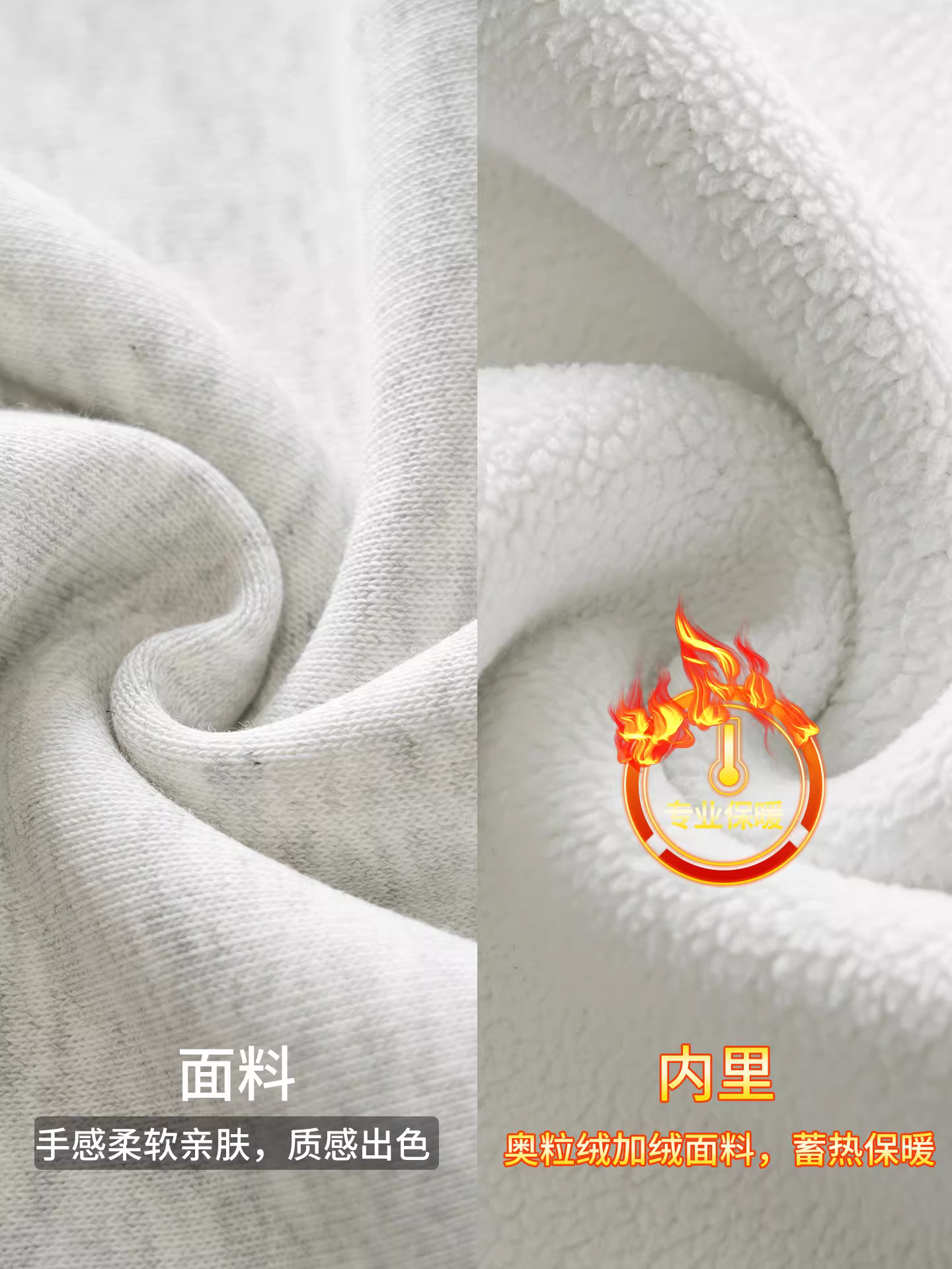 Áo nỉ lông cừu hạng nặng OMZM dành cho nam, lớp lót giữ ấm dày dặn theo phong cách Mỹ mùa đông, áo chui đầu cổ tròn, áo khoác không mũ rộng rãi.