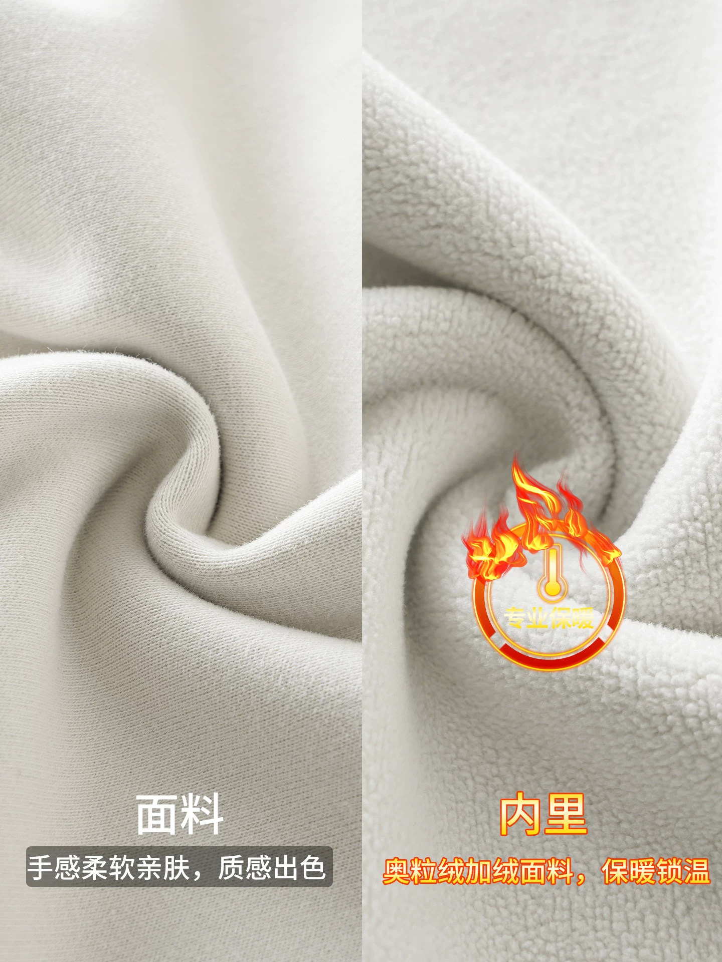 Áo nỉ lông cừu hạng nặng OMZM dành cho nam, phong cách đường phố cao cấp của Mỹ mùa đông, cổ tròn dày, tay dài, dáng rộng, áo lót bên trong ấm áp.