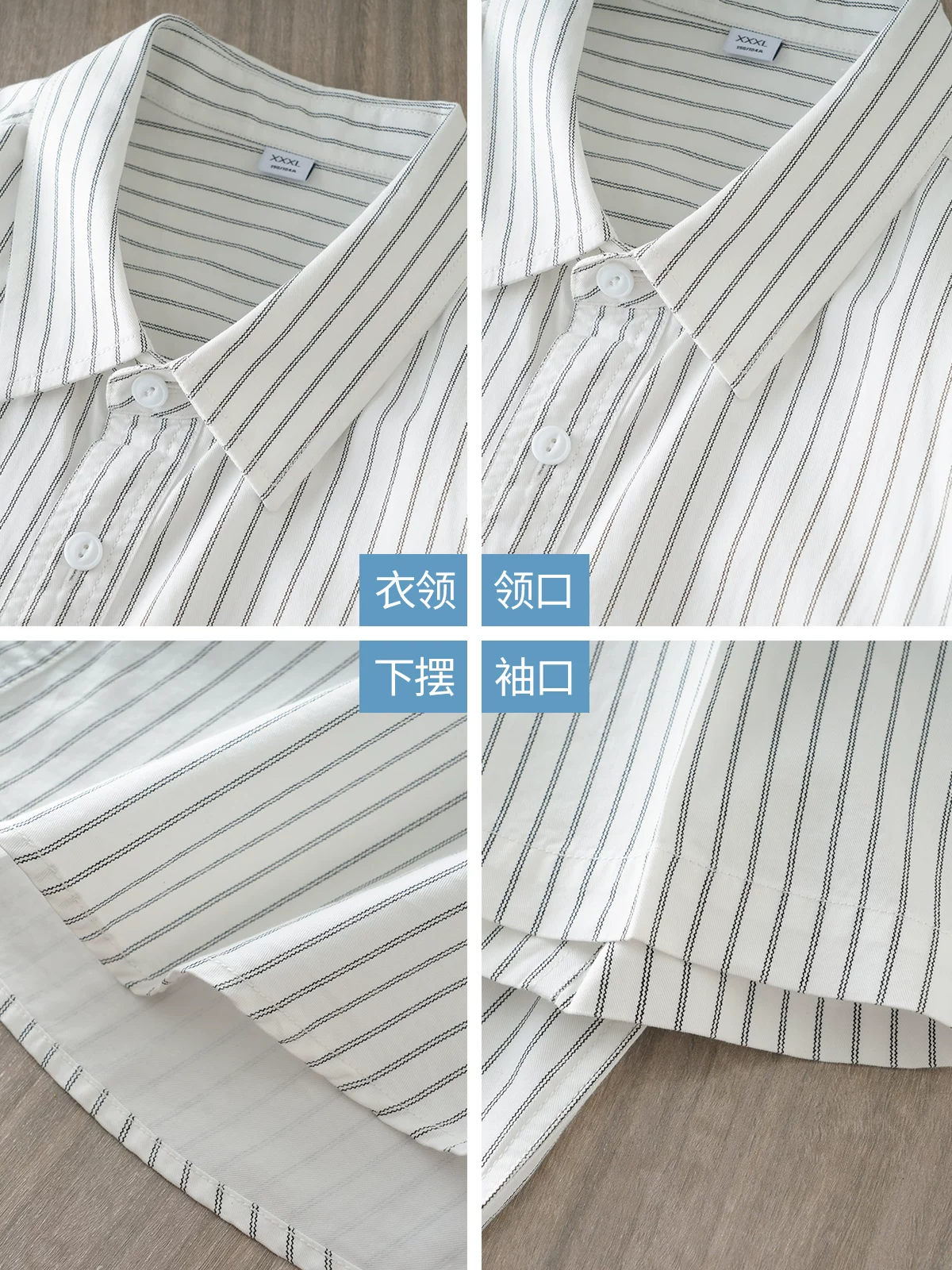 [Sọc dọc] Áo sơ mi cotton nguyên chất hạng nặng kiểu Mỹ dành cho nam, tay ngắn, mùa hè, cao cấp, dáng rộng, áo khoác công sở thông thường