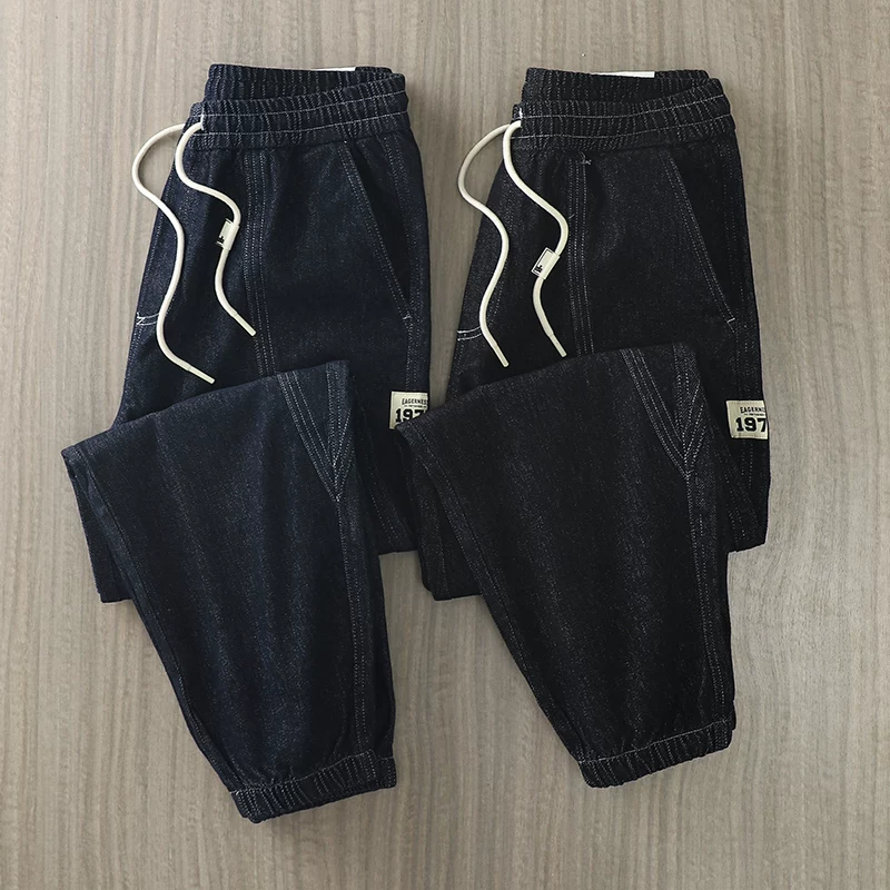 Quần jean công sở hạng nặng kiểu Mỹ OMZM dành cho nam, quần jogger dáng rộng mới mùa đông 2023, quần thường ngày phong cách retro hợp thời trang