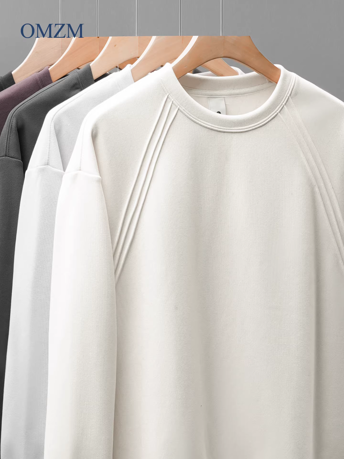 Áo giữ nhiệt hạng nặng OMZM dành cho nam, phong cách mùa đông kiểu Mỹ, lót lông cừu, lớp lót dày, lớp lót bên trong ấm áp, dáng rộng, màu trơn, tay áo dài.