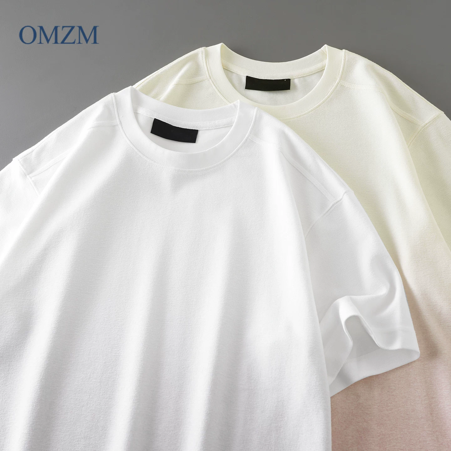 Áo thun ngắn tay batik hạng nặng OMZM300G dành cho nam, áo thun cặp đôi dáng rộng nửa tay phong cách Mỹ mùa hè cao cấp