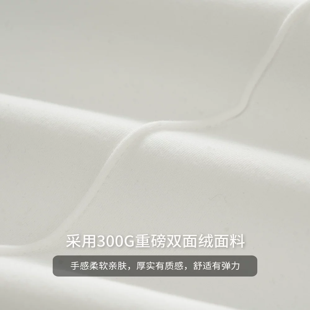 Áo thun dài tay lót lông cừu hạng nặng OMZM300G dành cho nam, áo sơ mi cổ cao nửa cổ mùa thu đông, áo chui đầu cổ tròn dày dặn.