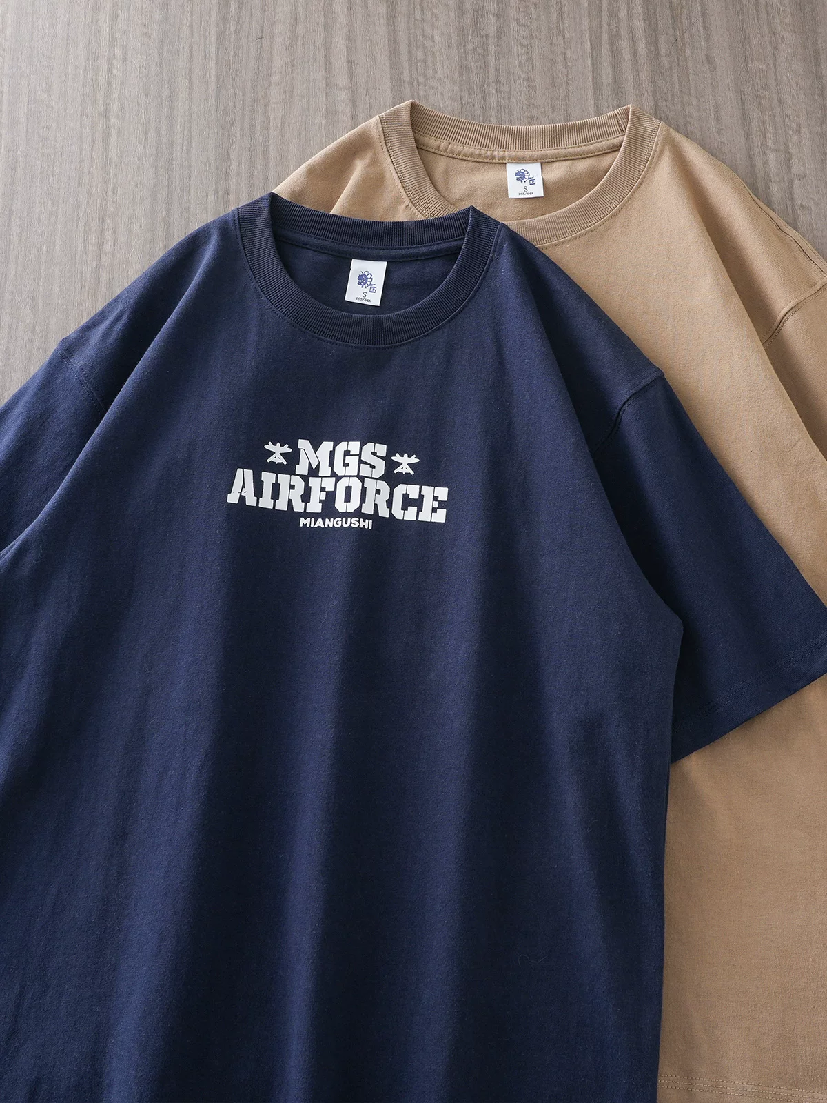 Áo thun cotton nguyên chất hạng nặng OMZM320G dành cho nam, tay ngắn, mùa hè, thương hiệu thời thượng cao cấp, áo thun nửa tay in hình chiến binh, hợp thời trang.