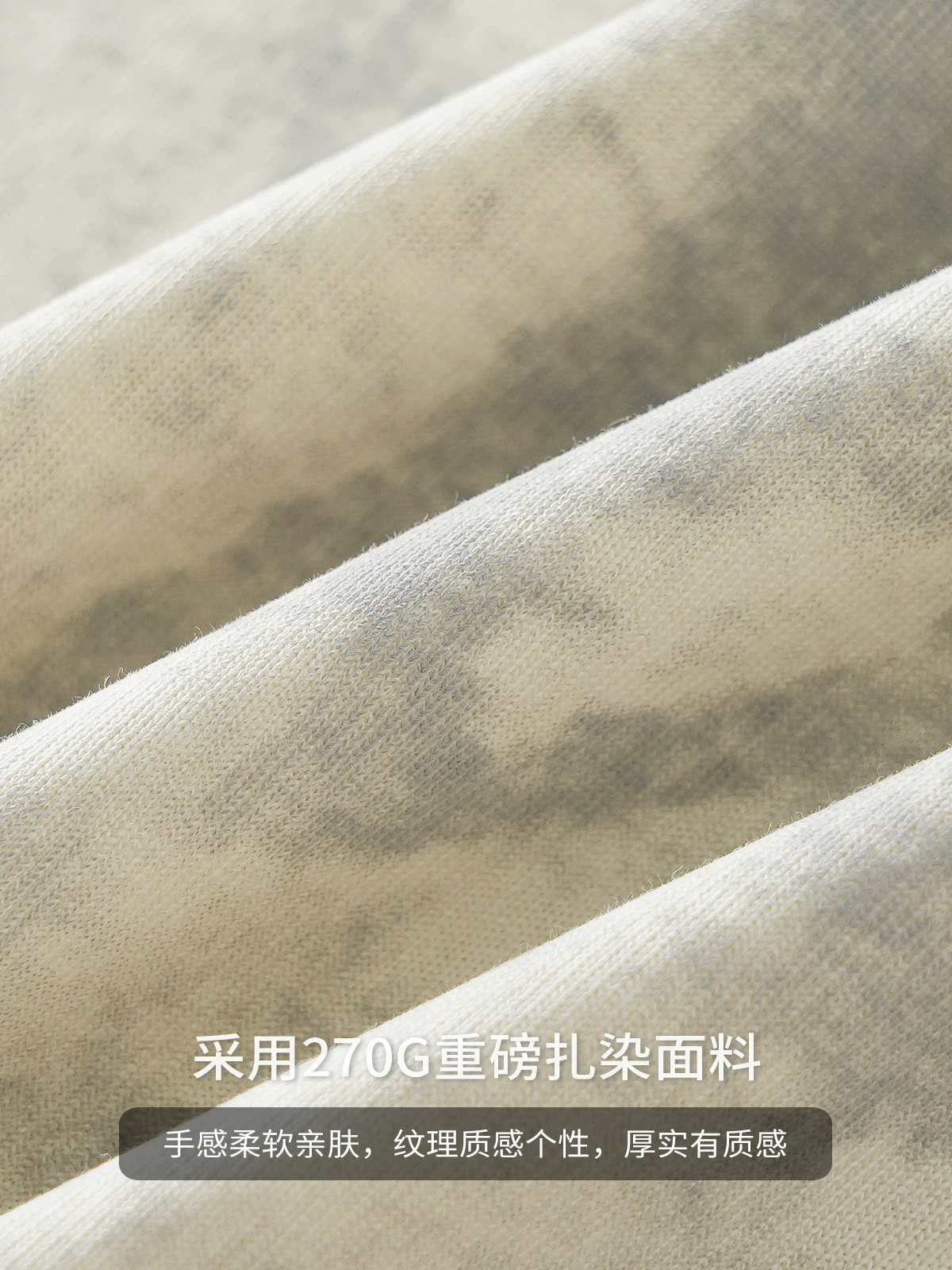 Áo thun dài tay nhuộm màu kiểu Mỹ OMZM 270G dành cho nam, áo sơ mi cổ tròn dáng rộng mùa thu có in chữ