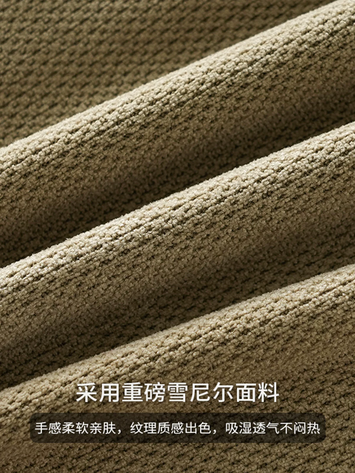 Quần short chenille hạng nặng OMZM dành cho nam, quần short năm điểm kiểu dáng xòe phong cách Mỹ mùa hè, dáng rộng, cỡ lớn, quần thể thao dài vừa phải màu trơn.