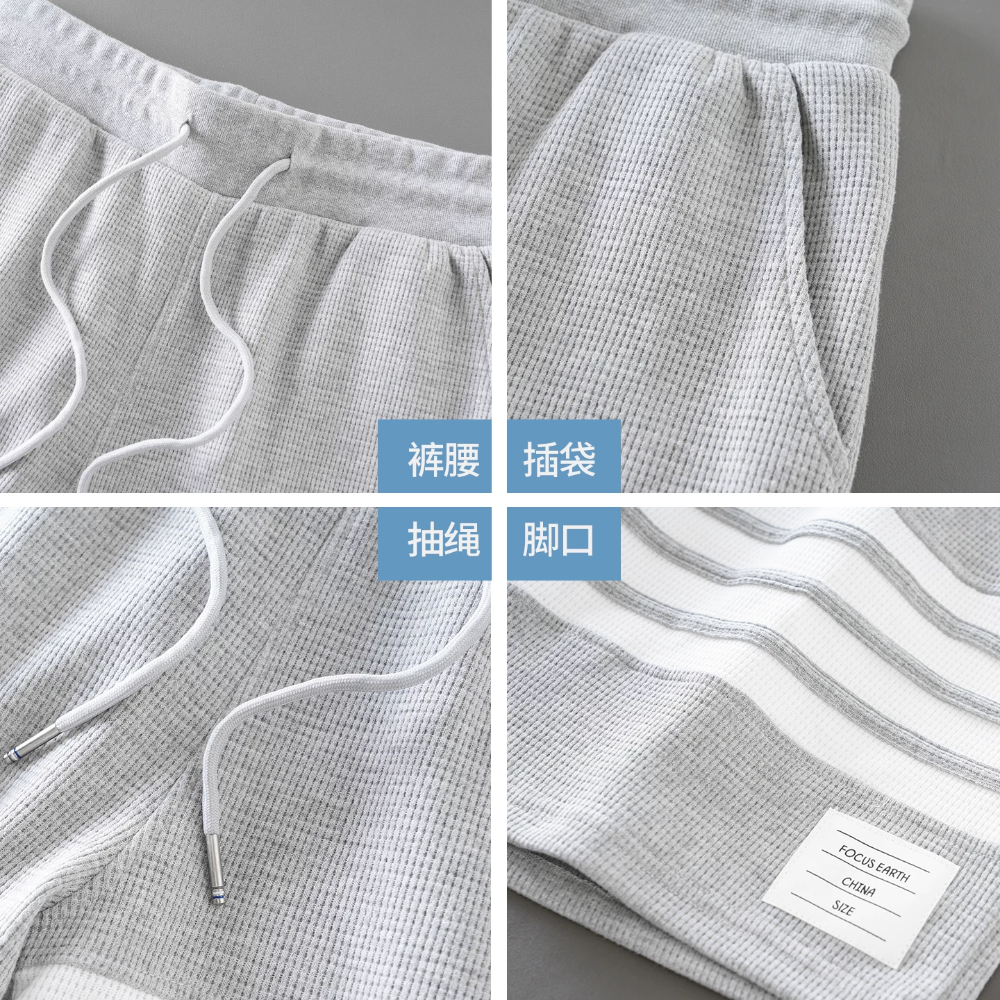 Quần short waffle kiểu Mỹ OMZM dành cho nam thể thao mùa hè quần short dài vừa phải nhanh khô quần short thể dục bốn sọc