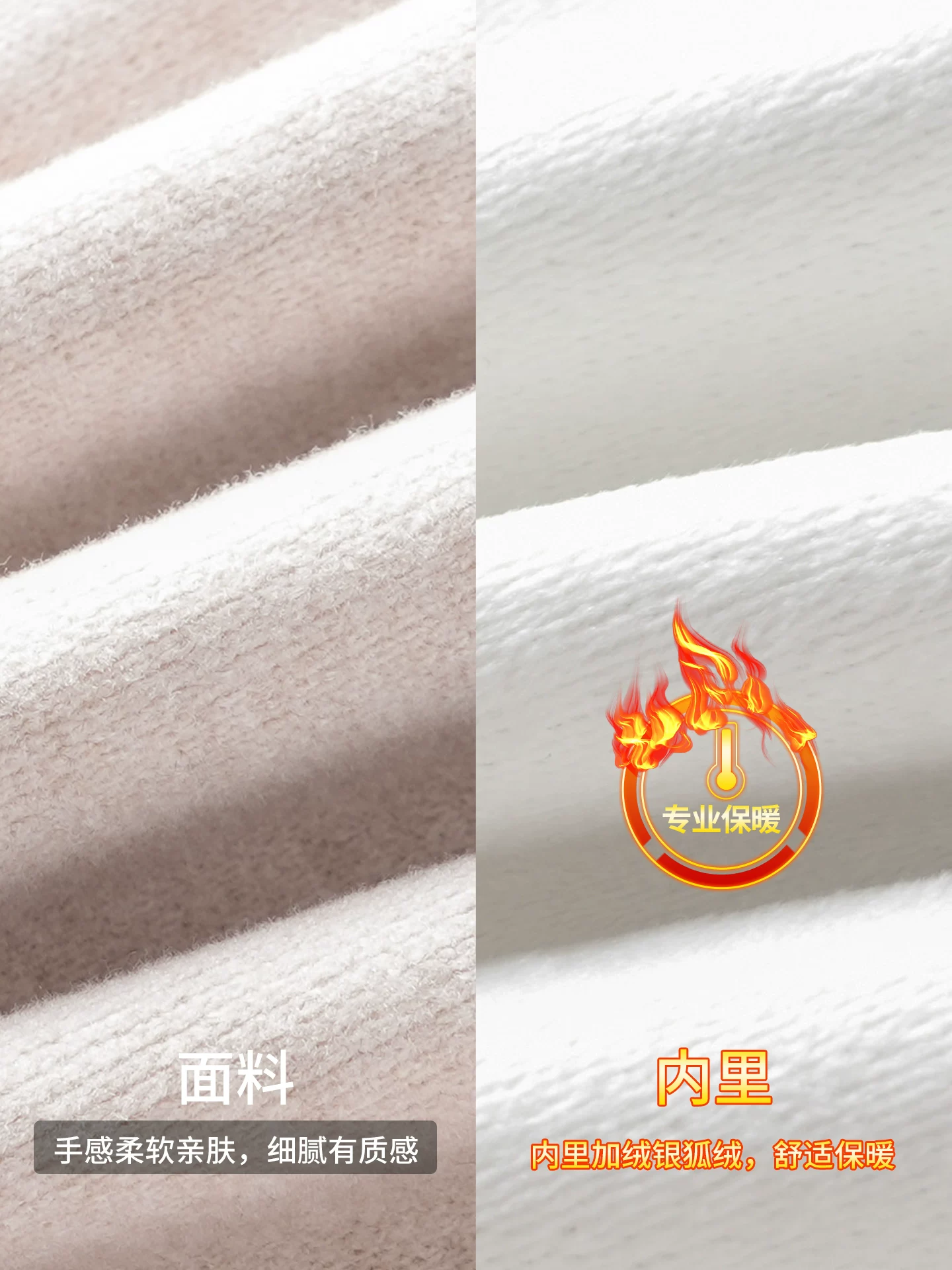 Quần thường ngày lót lông cừu hạng nặng OMZM480G dành cho nam, quần thường ngày ống rộng dáng thẳng mùa thu đông, quần ống rộng kiểu Mỹ.