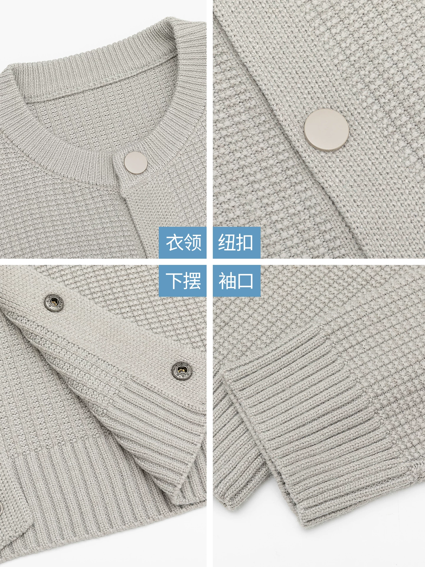 OMZM retro dệt kim cardigan nam mùa thu đông dày dặn áo len ấm áp phong cách Nhật Bản lười biếng phong cách cổ tròn áo khoác