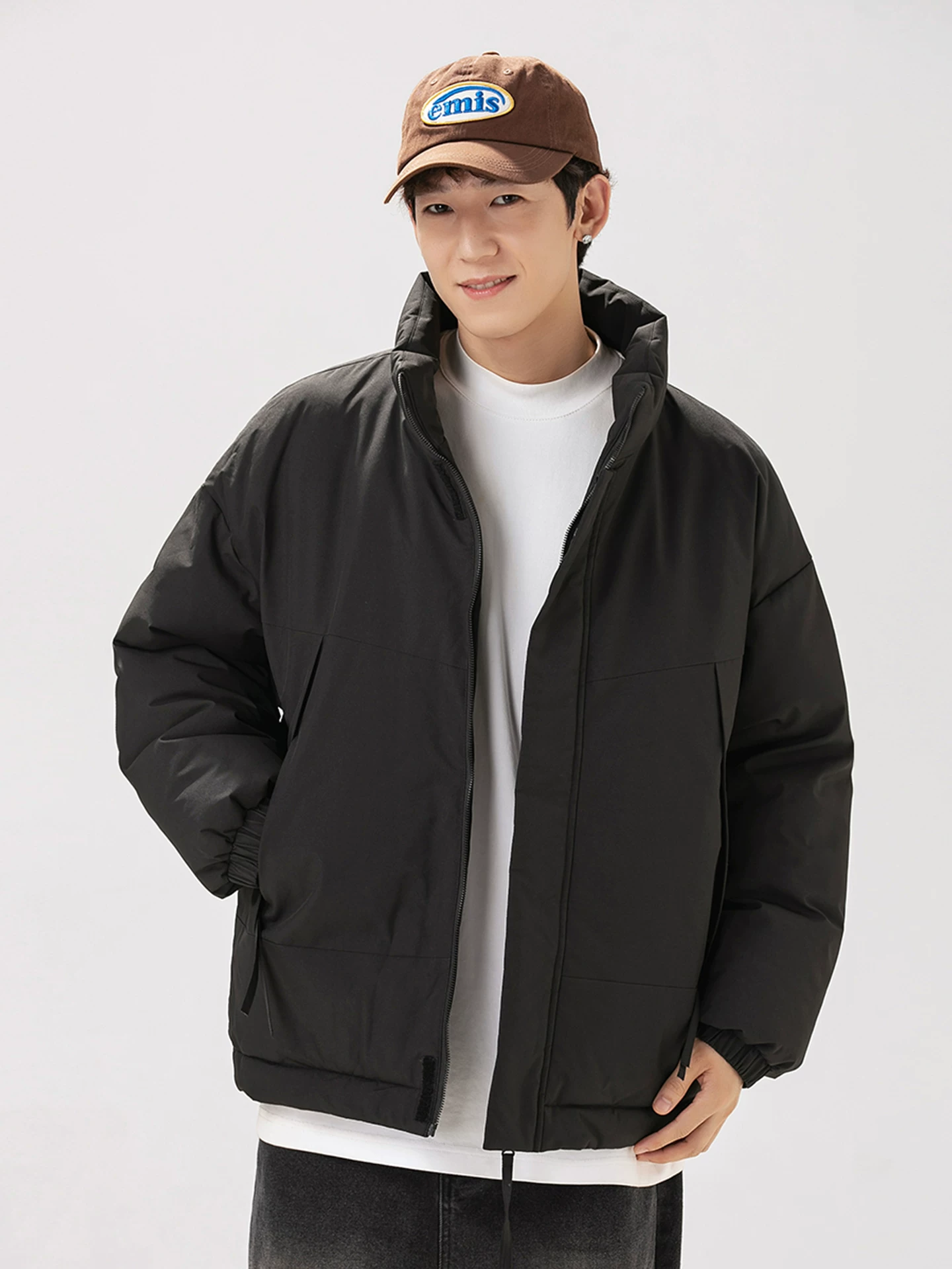 Áo khoác cotton cổ đứng kiểu Mỹ OMZM dành cho nam, áo khoác dày mùa thu đông, áo khoác ấm leo núi ngoài trời, áo khoác mềm chống gió và chống thấm nước.
