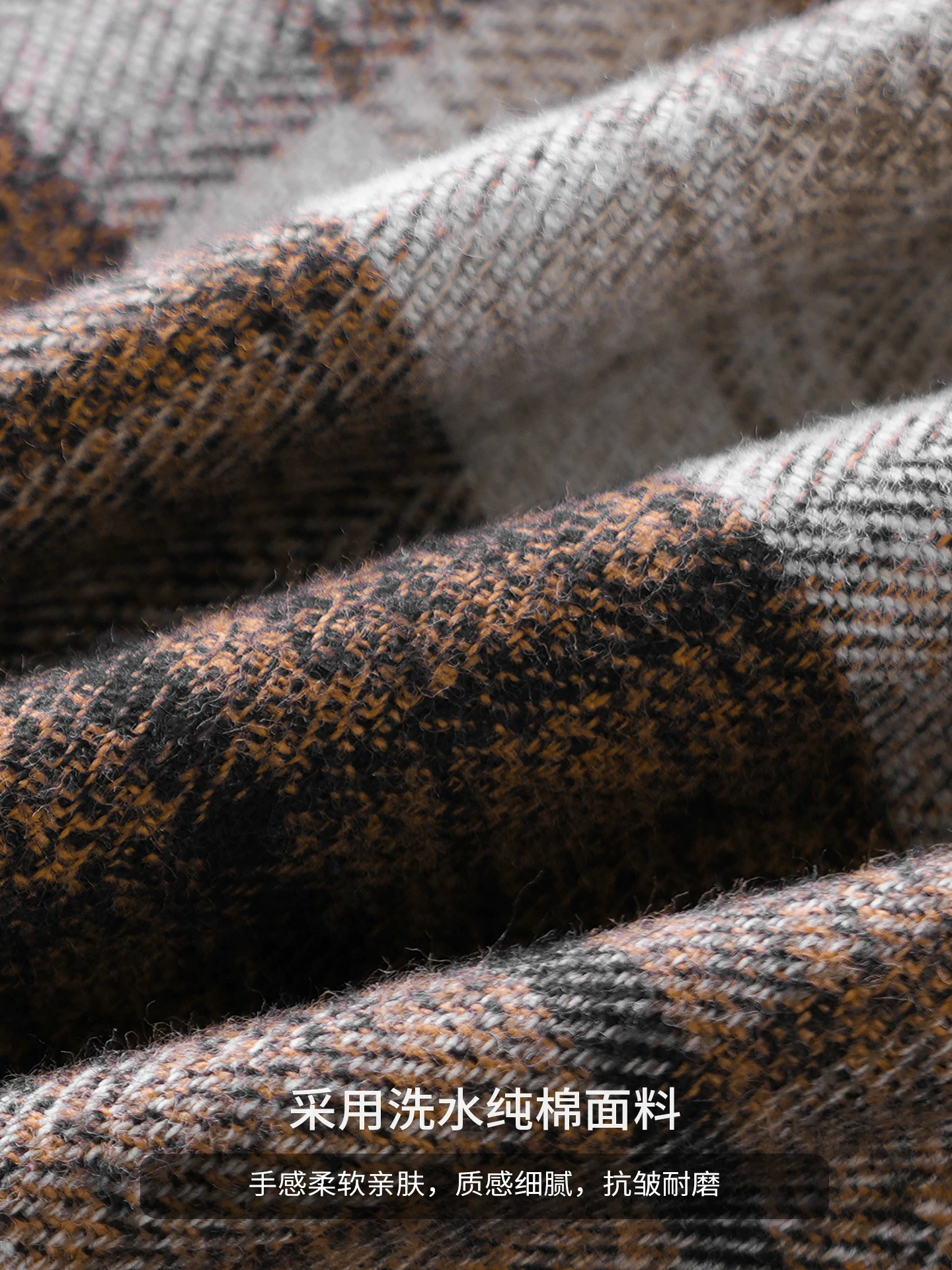 Áo sơ mi dài tay bằng cotton nguyên chất giặt kiểu Nhật OMZM dành cho nam, áo sơ mi kẻ sọc màu cổ điển mùa thu, áo khoác rộng chống nhăn