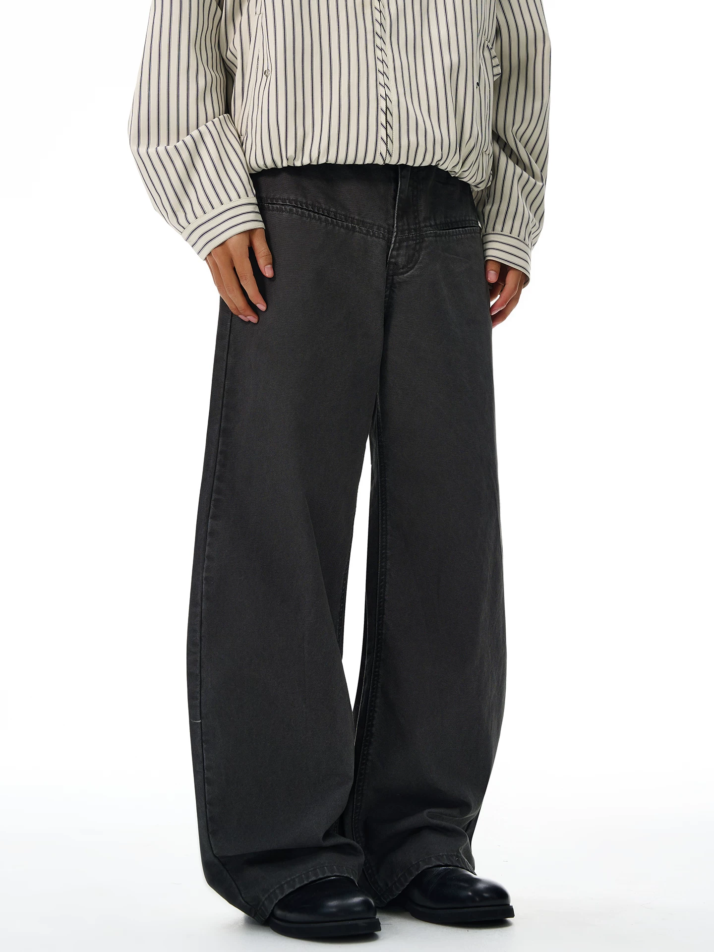 Quần jean nam OMZM kiểu Mỹ chất liệu cotton nguyên chất, mùa đông 2025, kiểu dáng dài, retro, túi trước, ôm dáng, kiểu dáng thanh lịch.