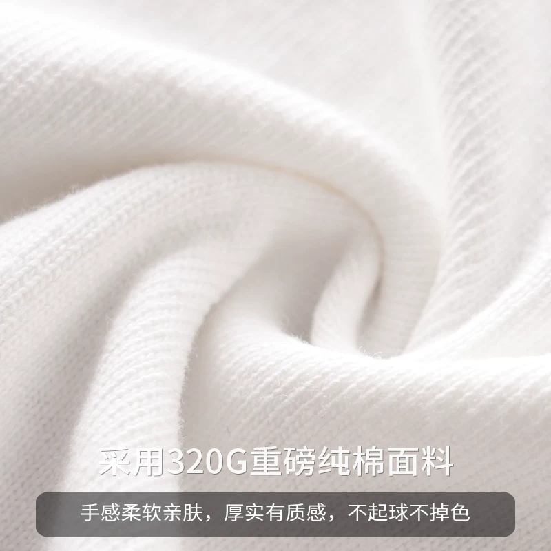 Áo thun nam cotton 100% dày dặn 320G, kiểu dáng mới hè 2025, phong cách Mỹ thời thượng, in họa tiết phối màu, cổ tròn, tay ngắn