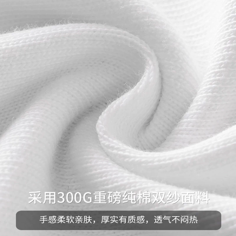 Áo thun nam tay ngắn bằng cotton nguyên chất hạng nặng OMZM300G, áo thun chắp vá theo phong cách Mỹ mùa hè với thiết kế thể thao và tay áo ngắn.