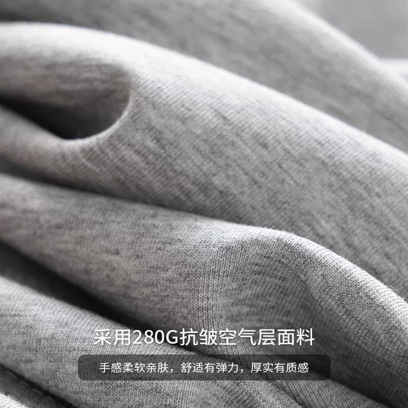 Áo thun cotton không gian hạng nặng OMZM280G dành cho nam và nữ, thiết kế mùa hè với áo thun nửa tay màu trơn có viền màu trơn, kiểu dáng hộp, vai thường