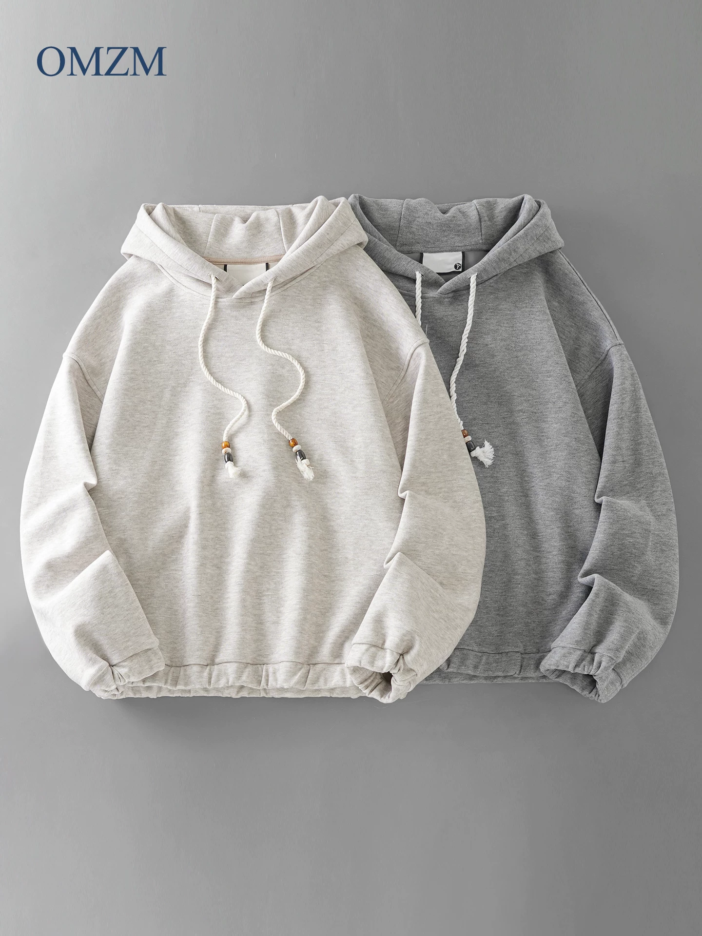 Áo hoodie nam OMZM440G chất liệu dày dặn, kiểu dáng Mỹ mùa thu, không nhăn, màu trơn, tay dài, dáng rộng, áo thể thao cặp đôi