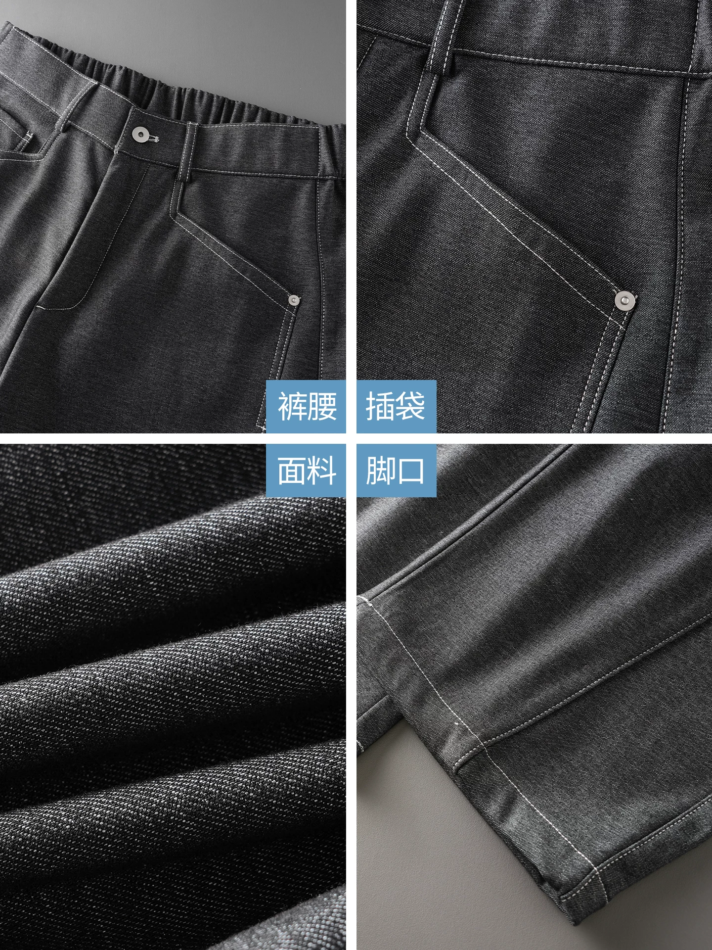 Quần jean lót lông cừu hạng nặng OMZM dành cho nam, quần ống rộng ống rộng ấm áp dày dặn mùa đông, quần ống rộng kiểu Mỹ.