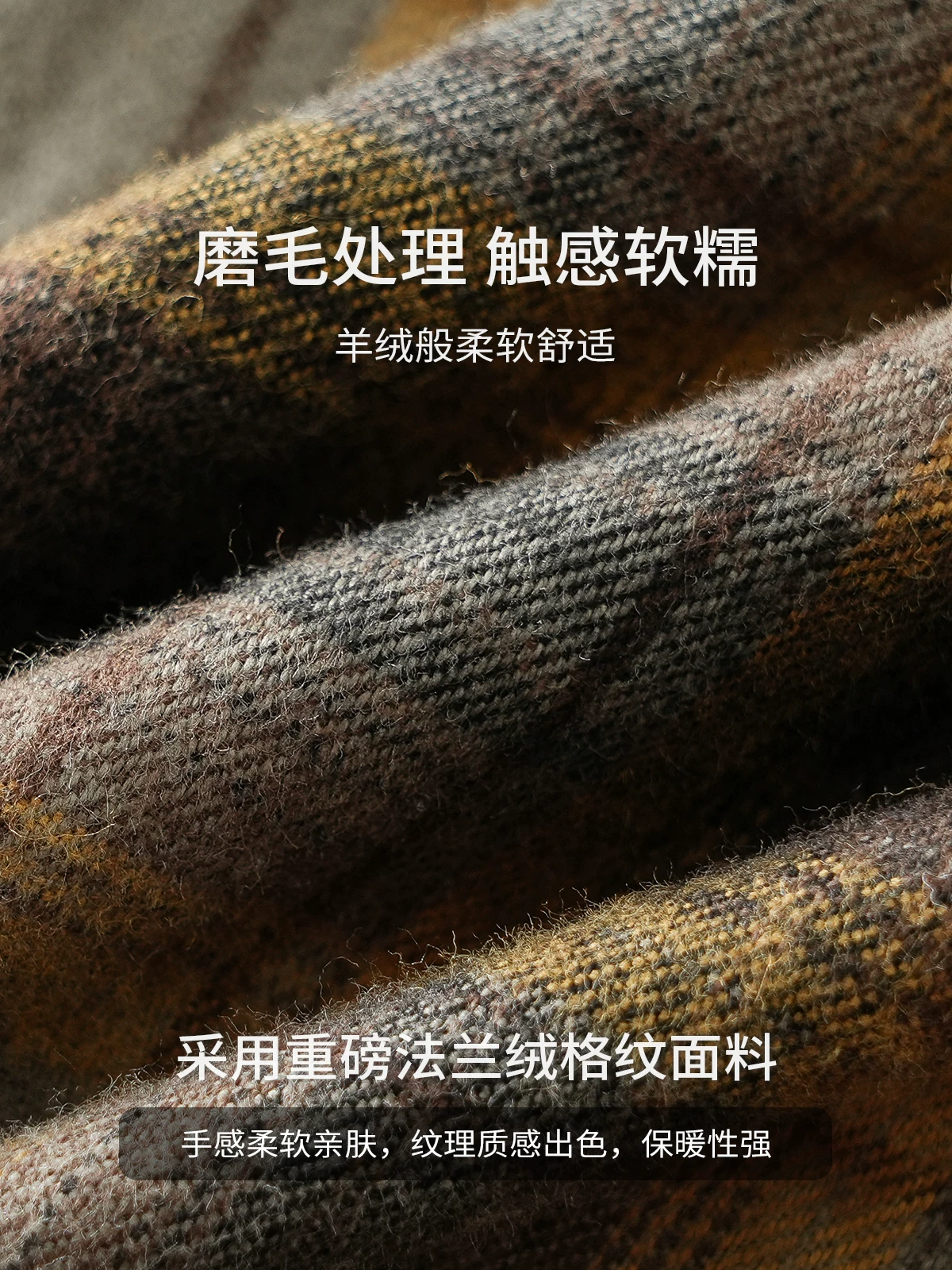 Áo khoác sơ mi flannel dày OMZM dành cho nam, thu đông 2024, kiểu dáng cổ điển, kẻ ca rô, chất liệu chải mềm, tay dài, áo khoác công sở