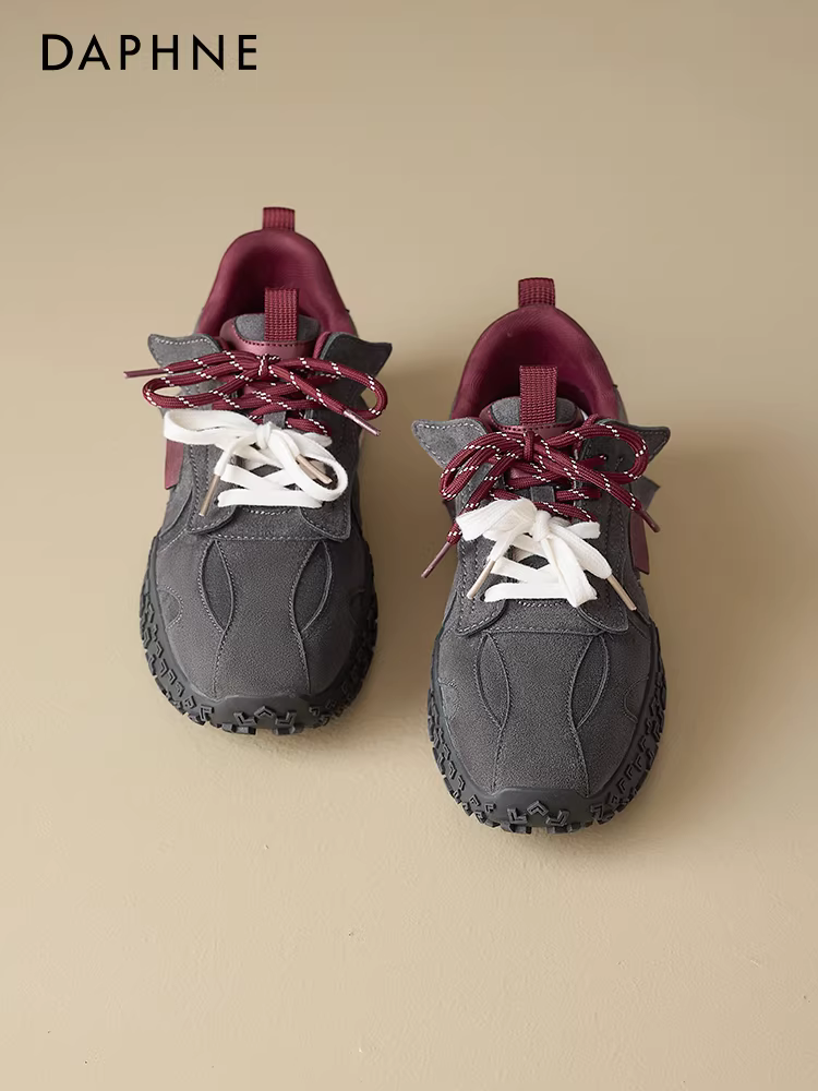 Giày tập Daphne dành cho nữ Thu Đông 2025, kiểu dáng mới, đa năng, phong cách dad shoes, đế dày, chống trơn trượt, giày thể thao chạy bộ