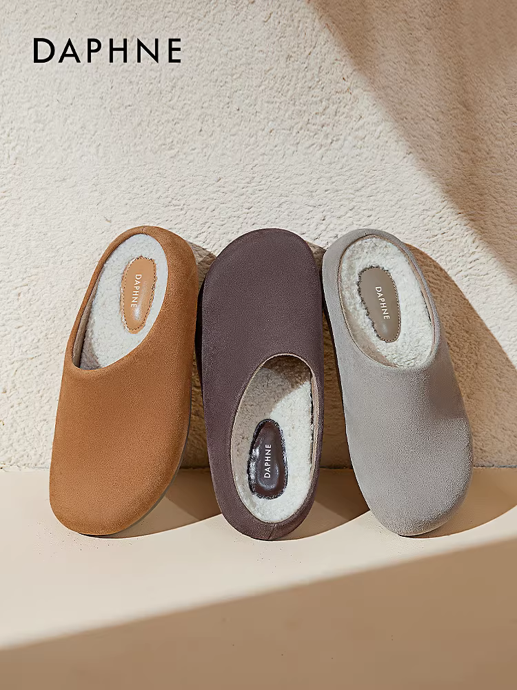 Giày dép Birkenstock lót lông cừu Daphne dành cho nữ, mẫu mới mùa đông 2025, đế dày, chất liệu cotton, kiểu đóng mũi, dễ mang, giày nữ Birkenstock