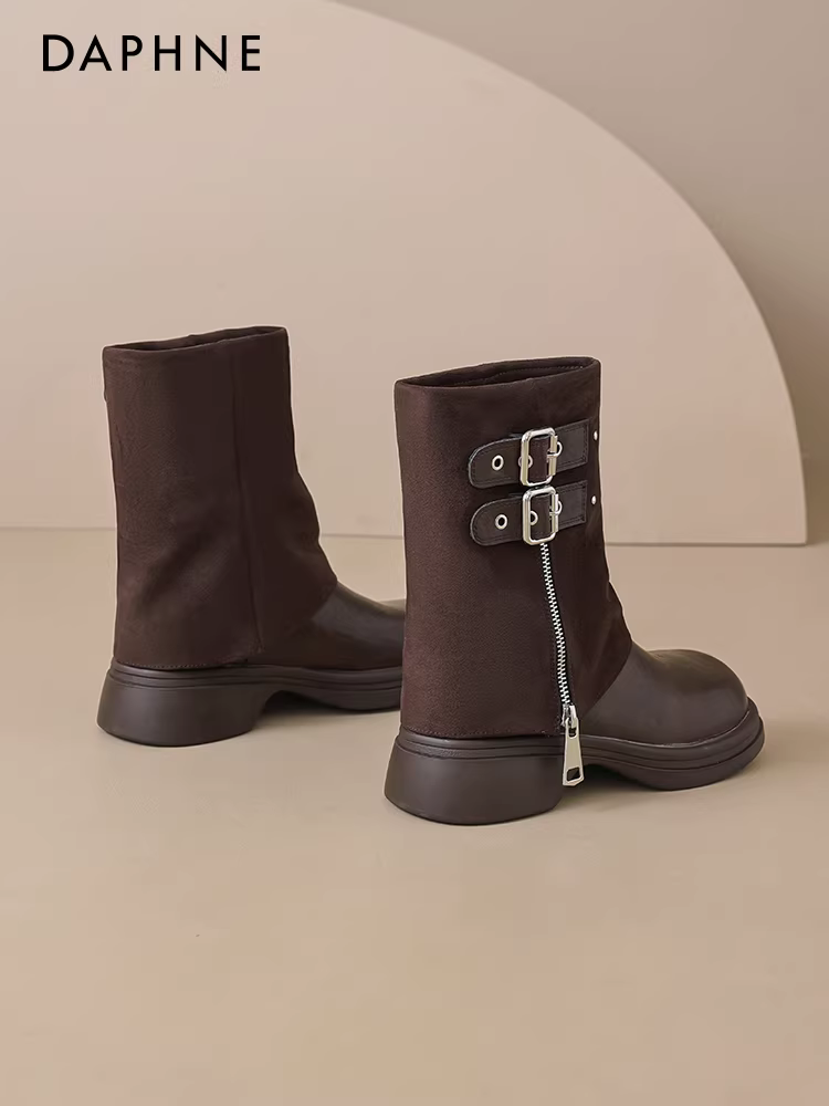 Giày bốt ngắn Daphne Maillard dành cho nữ mùa hè 2025, kiểu mới đế dày, đa năng, phong cách miền Tây, dễ mang khi đi du lịch Tân Cương